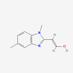 molecular formula C11H12N2O B13970294 2-(1,5-Dimethyl-1H-benzo[d]imidazol-2-yl)ethenol 