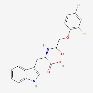 molecular formula C19H16Cl2N2O4 B13970302 N-((2,4-Dichlorophenoxy)acetyl)-L-tryptophan CAS No. 50649-06-4