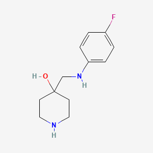 4-{[(4-Fluorophenyl)amino]methyl}piperidin-4-ol