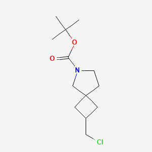 molecular formula C13H22ClNO2 B13970390 tert-Butyl 2-(chloromethyl)-6-azaspiro[3.4]octane-6-carboxylate 