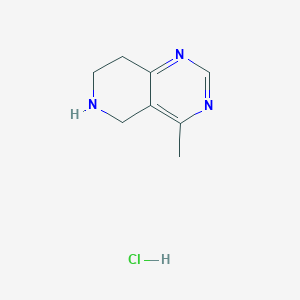 molecular formula C8H12ClN3 B1397041 4-Methyl-5,6,7,8-tetrahydropyrido[4,3-d]pyrimidine hydrochloride CAS No. 1187830-73-4