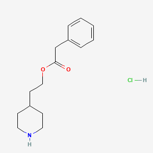 molecular formula C15H22ClNO2 B1397043 2-(4-Piperidinyl)ethyl 2-phenylacetate hydrochloride CAS No. 1219948-55-6