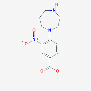 molecular formula C13H17N3O4 B13970441 Methyl 4-(1,4-diazepan-1-yl)-3-nitrobenzoate CAS No. 870998-07-5
