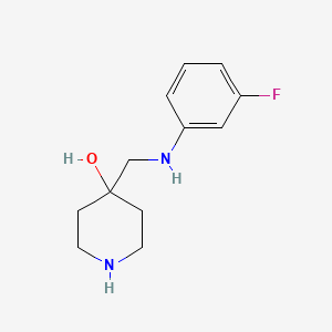 4-{[(3-Fluorophenyl)amino]methyl}piperidin-4-ol