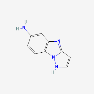 molecular formula C9H8N4 B13970456 1H-Pyrazolo[1,5-a]benzimidazol-6-amine CAS No. 217318-25-7