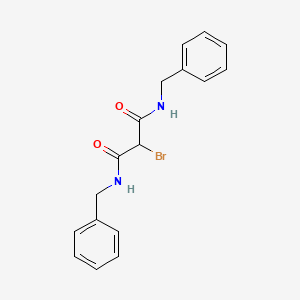 molecular formula C17H17BrN2O2 B13970462 Propanediamide, 2-bromo-N,N'-bis(phenylmethyl)- CAS No. 333309-96-9