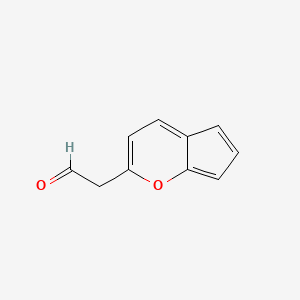 molecular formula C10H8O2 B13970468 (Cyclopenta[b]pyran-2-yl)acetaldehyde CAS No. 391687-99-3