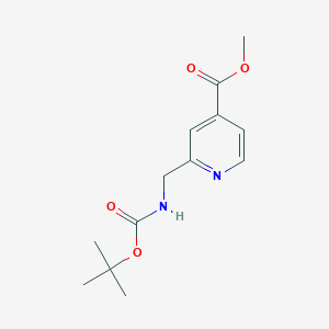 molecular formula C13H18N2O4 B13970492 Methyl 2-(((tert-butoxycarbonyl)amino)methyl)isonicotinate 