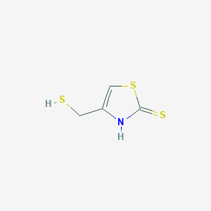 molecular formula C4H5NS3 B13970500 4-(Mercaptomethyl)thiazole-2-thiol 