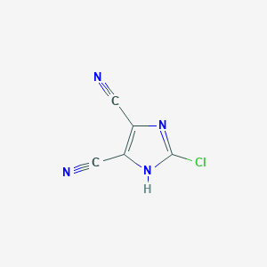 molecular formula C5HClN4 B13970567 2-chloro-1H-imidazole-4,5-dicarbonitrile 
