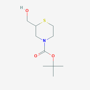 molecular formula C10H19NO3S B1397059 Tert-butyl 2-(hydroxymethyl)thiomorpholine-4-carboxylate CAS No. 911223-24-0