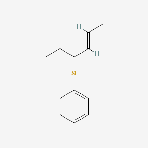 molecular formula C15H24Si B13970603 Dimethyl((e)-2-methylhex-4-en-3-yl)(phenyl)silane 