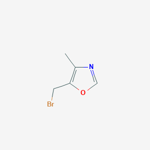 molecular formula C5H6BrNO B13970627 5-(Bromomethyl)-4-methyloxazole 