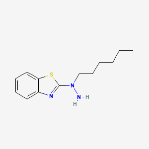 molecular formula C13H19N3S B13970633 2-(1-Hexylhydrazinyl)benzothiazole 