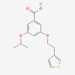 molecular formula C16H18O4S B1397065 3-Isopropoxy-5-(2-thiophen-3-yl-ethoxy)-benzoic acid CAS No. 852520-52-6