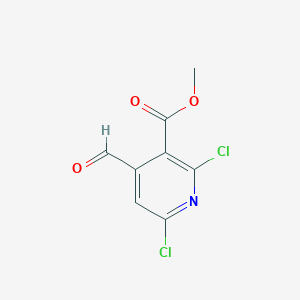 molecular formula C8H5Cl2NO3 B13970664 Methyl 2,6-dichloro-4-formylnicotinate 