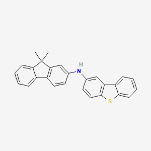 molecular formula C27H21NS B13970709 N-(9,9-dimethyl-9h-fluoren-2-yl)-2-dibenzothiophenamine 
