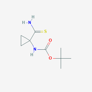 molecular formula C9H16N2O2S B1397072 tert-Butyl (1-carbamothioylcyclopropyl)carbamate CAS No. 1159733-28-4