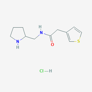 molecular formula C11H17ClN2OS B13970725 N-(pyrrolidin-2-ylmethyl)-2-(thiophen-3-yl)acetamide hydrochloride 