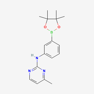 molecular formula C17H22BN3O2 B1397074 4-methyl-N-[3-(4,4,5,5-tetramethyl-1,3,2-dioxaborolan-2-yl)phenyl]pyrimidin-2-amine CAS No. 1312535-39-9