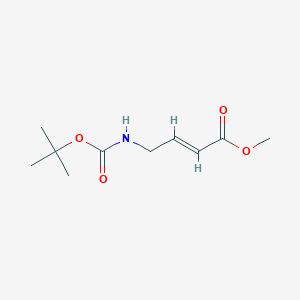 molecular formula C10H17NO4 B13970742 Tert-butyl (e)-3-(methoxycarbonyl)allylcarbamate 