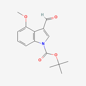 B1397078 tert-butyl 3-formyl-4-methoxy-1H-indole-1-carboxylate CAS No. 1202631-44-4