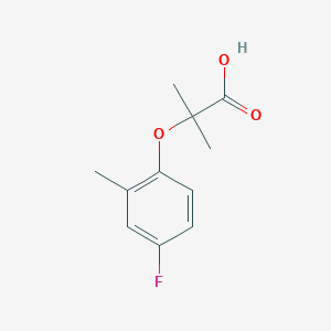 molecular formula C11H13FO3 B1397079 2-(4-氟-2-甲基苯氧基)-2-甲基丙酸 CAS No. 1234846-59-3