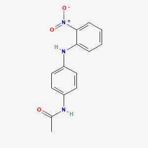 molecular formula C14H13N3O3 B13970797 N-{4-[(2-nitrophenyl)amino]phenyl}acetamide 