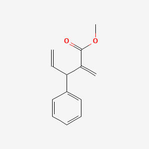 molecular formula C13H14O2 B13970825 Methyl 2-methylidene-3-phenylpent-4-enoate CAS No. 73421-20-2