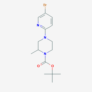 molecular formula C15H22BrN3O2 B13970850 tert-Butyl 4-(5-bromopyridin-2-yl)-2-methylpiperazine-1-carboxylate 