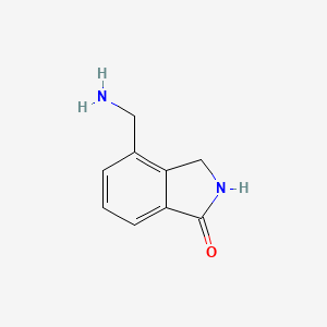 molecular formula C9H10N2O B1397088 4-(Aminomethyl)isoindolin-1-one CAS No. 366453-27-2