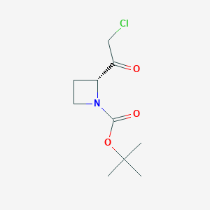 molecular formula C10H16ClNO3 B1397091 (R)-Tert-butyl 2-(2-chloroacetyl)azetidine-1-carboxylate CAS No. 741705-54-4