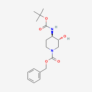 (3R,4R)-Benzyl 4-((tert-butoxycarbonyl)amino)-3-hydroxypiperidine-1-carboxylate