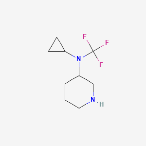 molecular formula C9H15F3N2 B13970988 N-cyclopropyl-N-(trifluoromethyl)piperidin-3-amine 