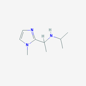 molecular formula C9H17N3 B13971011 N-(1-(1-methyl-1H-imidazol-2-yl)ethyl)propan-2-amine 