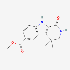 methyl 4,4-dimethyl-1-oxo-2,3,4,9-tetrahydro-1H-pyrido[3,4-b]indole-6-carboxylate