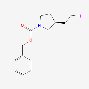 molecular formula C14H18INO2 B13971063 (S)-benzyl 3-(2-iodoethyl)pyrrolidine-1-carboxylate 