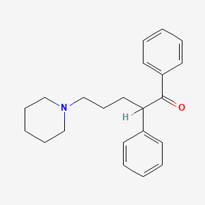 molecular formula C22H27NO B13971077 1,2-Diphenyl-5-(piperidin-1-yl)pentan-1-one CAS No. 38940-45-3