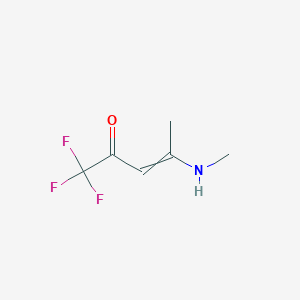 molecular formula C6H8F3NO B13971086 2-Penten-2-ol, 1,1,1-trifluoro-4-(methylimino)- CAS No. 524939-18-2