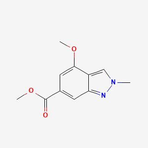 molecular formula C11H12N2O3 B1397109 methyl 4-methoxy-2-methyl-2H-indazole-6-carboxylate CAS No. 1245215-47-7