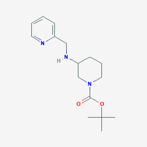 molecular formula C16H25N3O2 B13971109 tert-Butyl 3-((pyridin-2-ylmethyl)amino)piperidine-1-carboxylate 