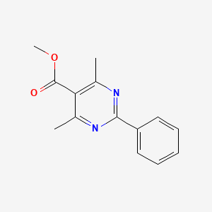 molecular formula C14H14N2O2 B1397114 Methyl 4,6-dimethyl-2-phenylpyrimidine-5-carboxylate CAS No. 832090-45-6