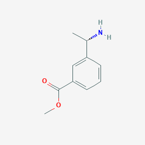 molecular formula C10H13NO2 B1397117 (S)-methyl 3-(1-aminoethyl)benzoate CAS No. 1187927-21-4