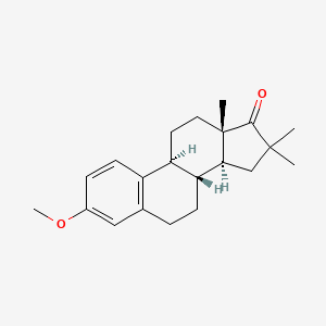 molecular formula C21H28O2 B13971203 3-Methoxy-16,16-dimethylestra-1,3,5(10)-trien-17-one CAS No. 54793-02-1