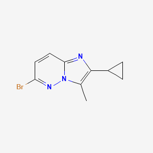 molecular formula C10H10BrN3 B13971210 6-Bromo-2-cyclopropyl-3-methylimidazo[1,2-b]pyridazine 