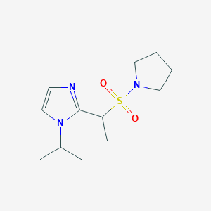 molecular formula C12H21N3O2S B13971221 1-isopropyl-2-(1-(pyrrolidin-1-ylsulfonyl)ethyl)-1H-imidazole 