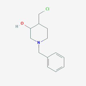 molecular formula C13H18ClNO B13971223 1-Benzyl-4-(chloromethyl)piperidin-3-ol 