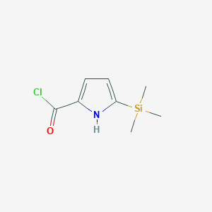 molecular formula C8H12ClNOSi B13971291 1H-Pyrrole-2-carbonyl chloride, 5-(trimethylsilyl)- CAS No. 250722-66-8