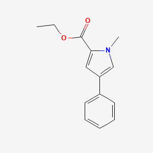 molecular formula C14H15NO2 B13971297 Ethyl 1-methyl-4-phenyl-1H-pyrrole-2-carboxylate 