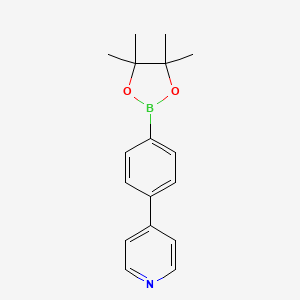 molecular formula C17H20BNO2 B1397130 4-(4-(4,4,5,5-Tetramethyl-1,3,2-dioxaborolan-2-yl)phenyl)pyridine CAS No. 1009033-87-7